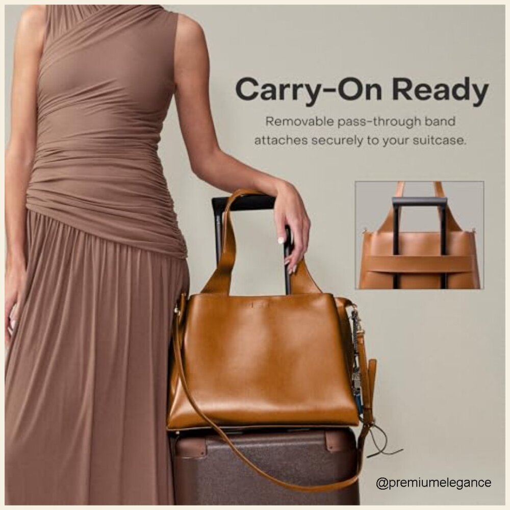 Large 18L Work Tote with Laptop Sleeve & Crossbody Strap for Travel - Picture 7 of 7